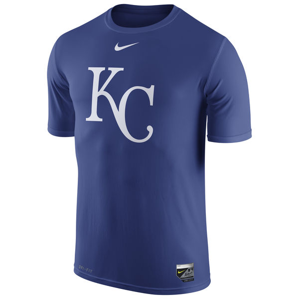 MLB Men Kansas City Royals Nike Authentic Collection Legend Logo 1.5 Performance TShirt Royal